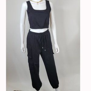 Next Level Lounge Wear With Our Sexy Tank Top & Cargo Jogger Set